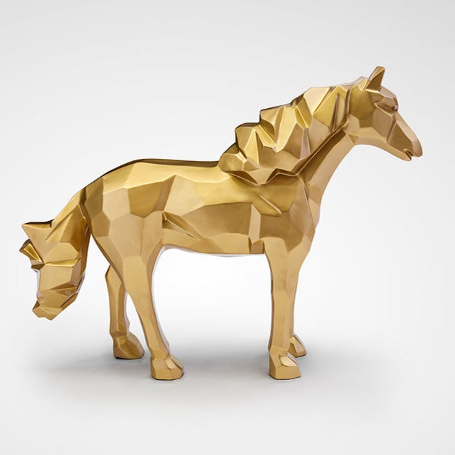 Figura decorativa Schuller Future Horse oro 75cm 679466 - imagen 6