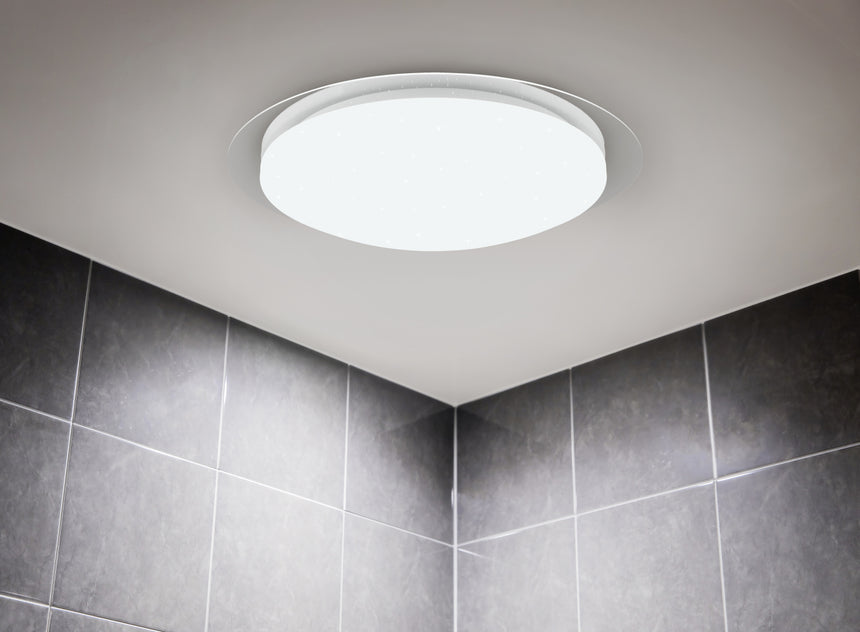 Plafón de baño Trio Frodeno LED blanco 4000K IP44 Ø48cm 680214800