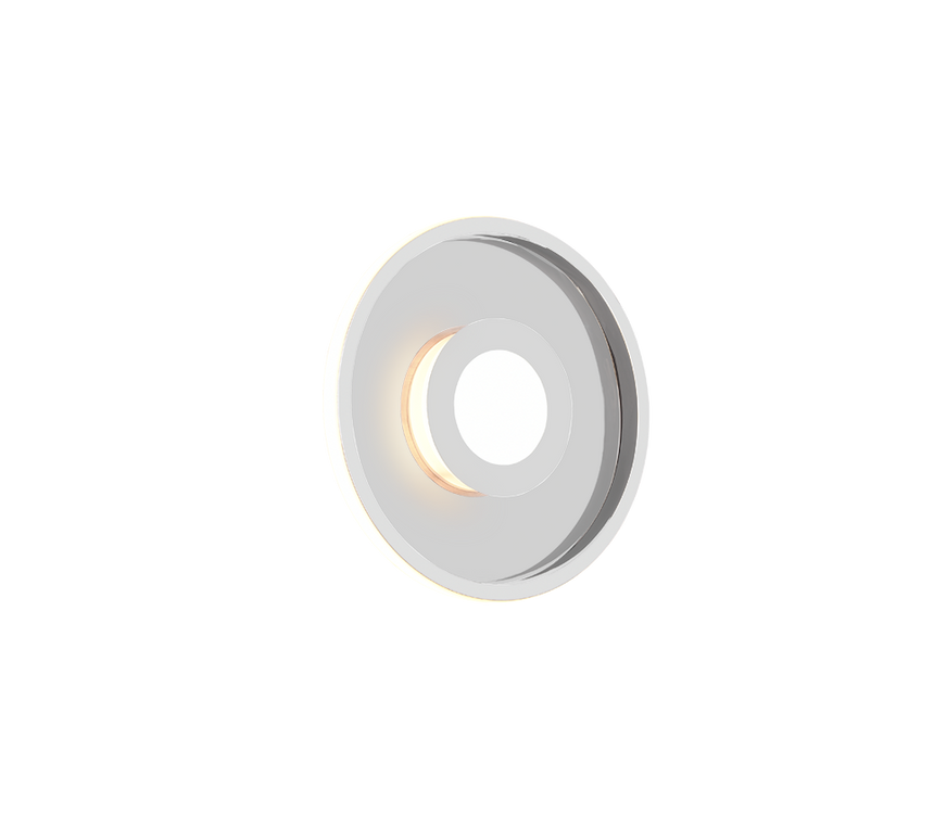 Plafón de baño Trio Ascari LED cromo 3000K IP44 Ø30cm 680810306