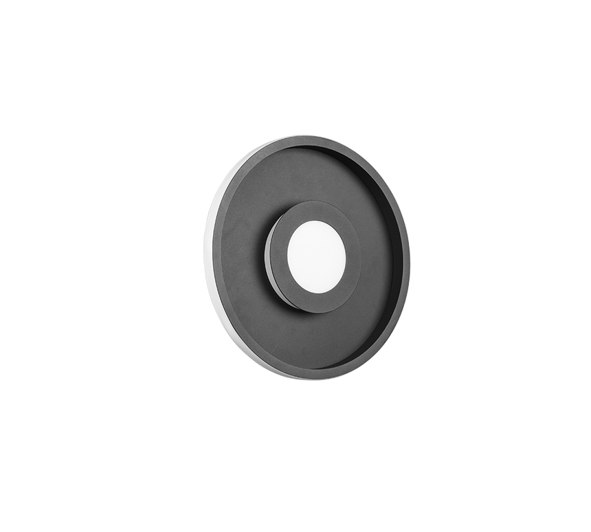 Plafón de baño Trio Ascari LED negro mate 3000K IP44 Ø30cm 680810332
