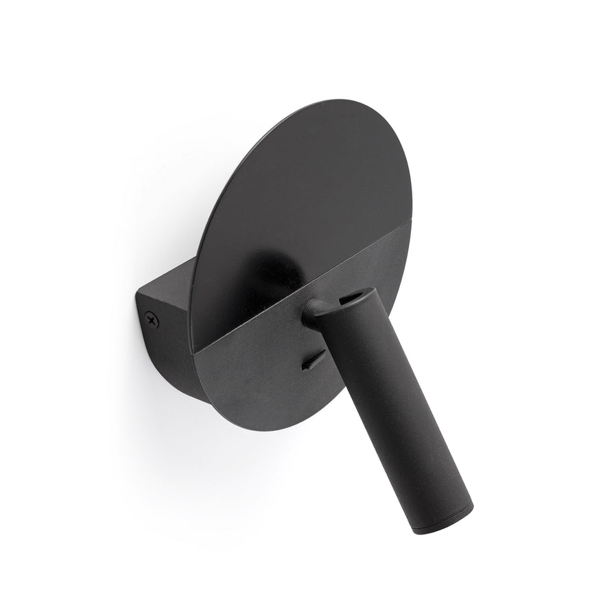 Lámpara de pared aplique Faro Duas con lector LED 2700K negro mate — ref. 68468N (1)