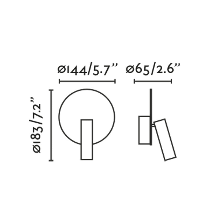 Lámpara de pared aplique Faro Duas con lector LED 2700K negro mate — ref. 68468N (3)
