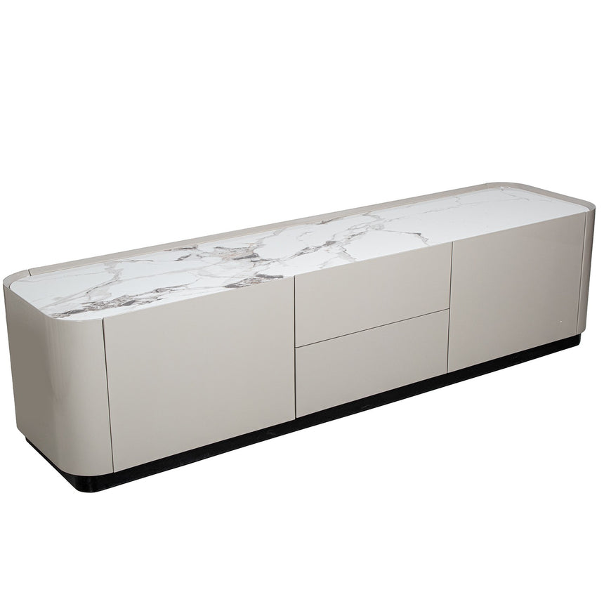Mueble TV madera beige 2 puertas y 2 cajones 180cm 68471