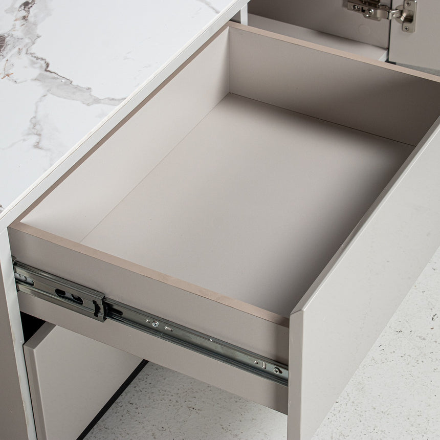 Mueble TV madera beige 2 puertas y 2 cajones 180cm 68471