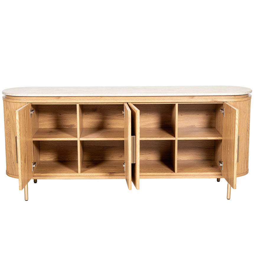 Aparador madera roble tapa marmol 180cm 68475