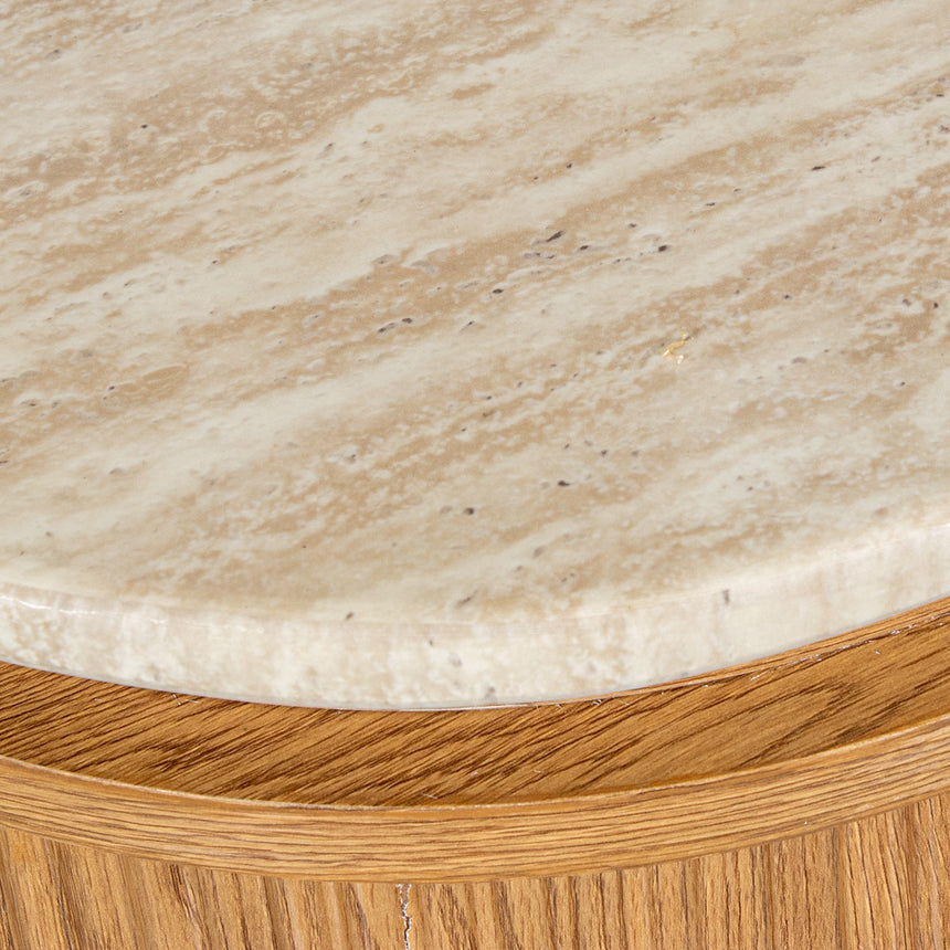 Aparador madera roble tapa marmol 180cm 68475