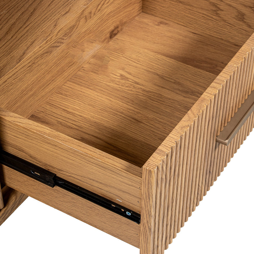 Mueble TV madera roble tapa mármol 160cm 68476