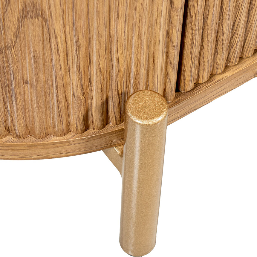 Mueble TV madera roble tapa mármol 160cm 68476