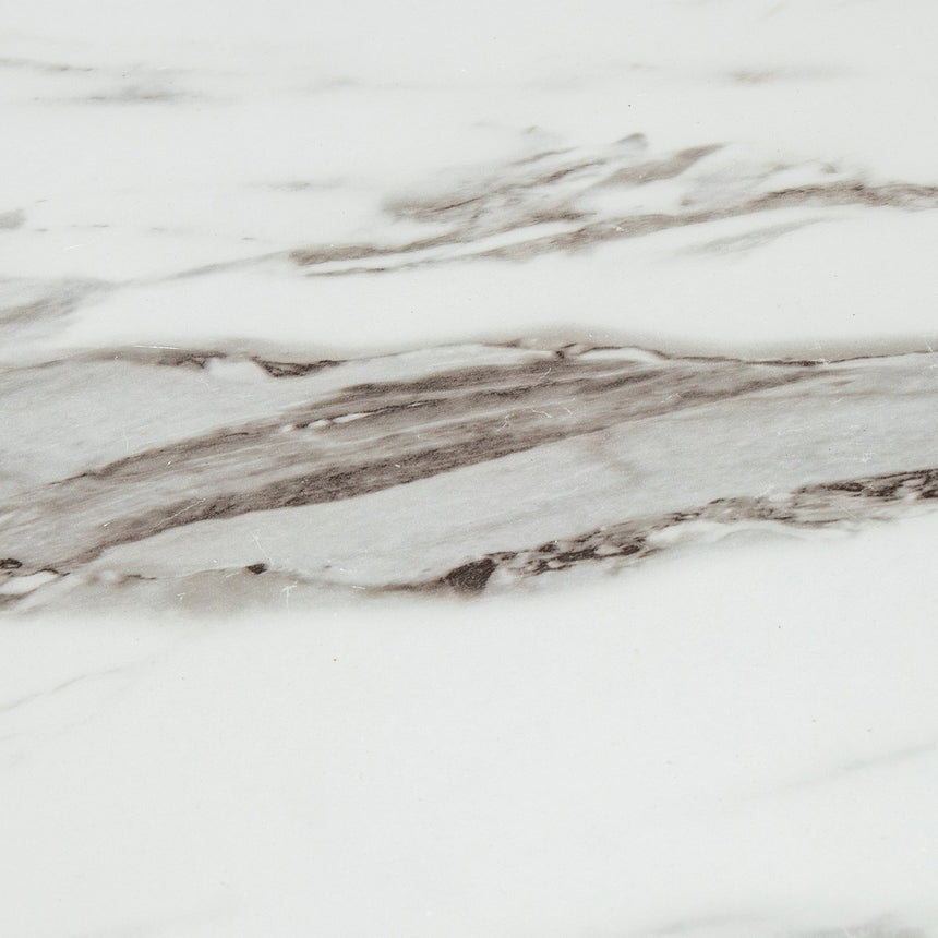 Mesa comedor cristal símil mármol 150x90x76cm 68486