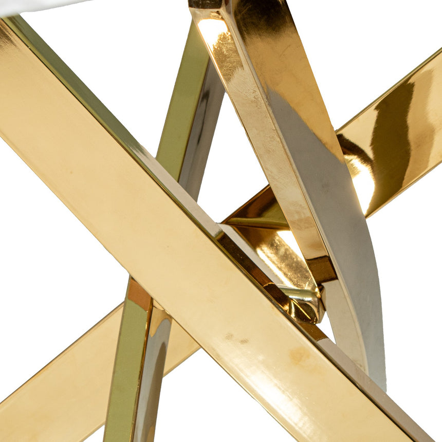 Mesa comedor cristal símil mármol 150x90x76cm 68486