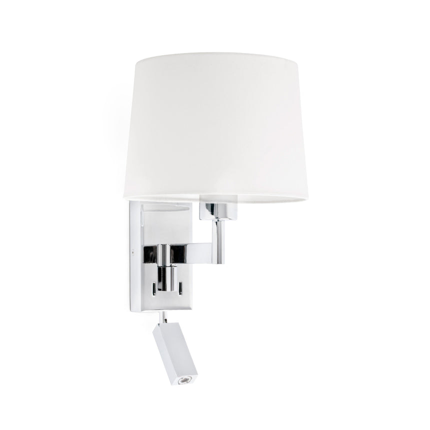Faro ARTIS Wall lamp with reader chrome/white 68493-01
