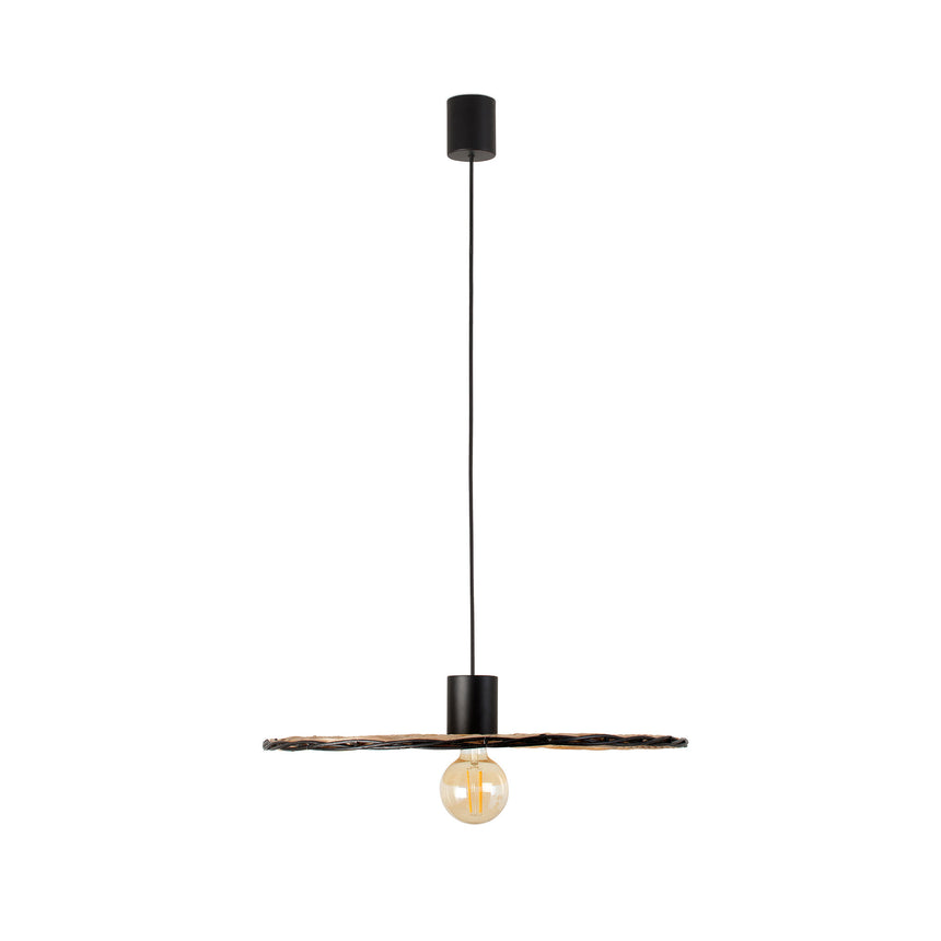 Faro COSTAS 600 black/rattan pendant lamp 68590-69