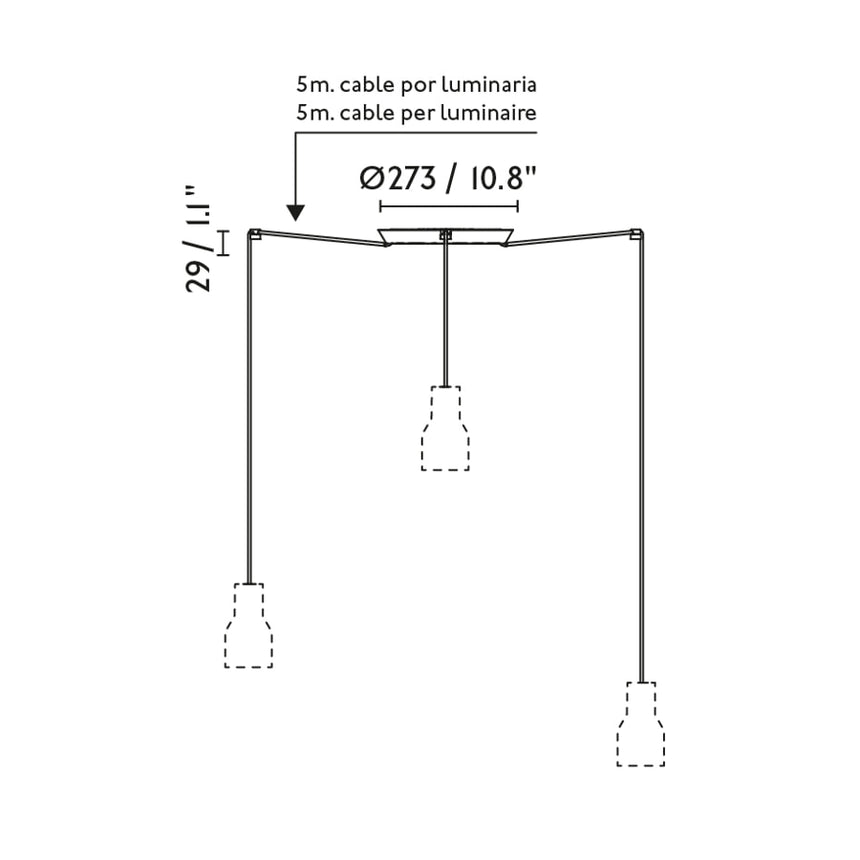 Faro 68597-3L - Dibujo técnico