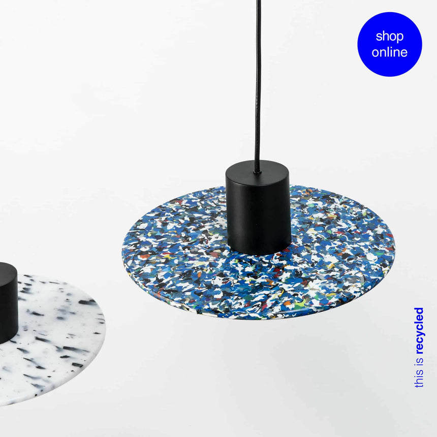 Faro CONFETTI 300 hanging lamp recycled shavings ø30cm 68600-52