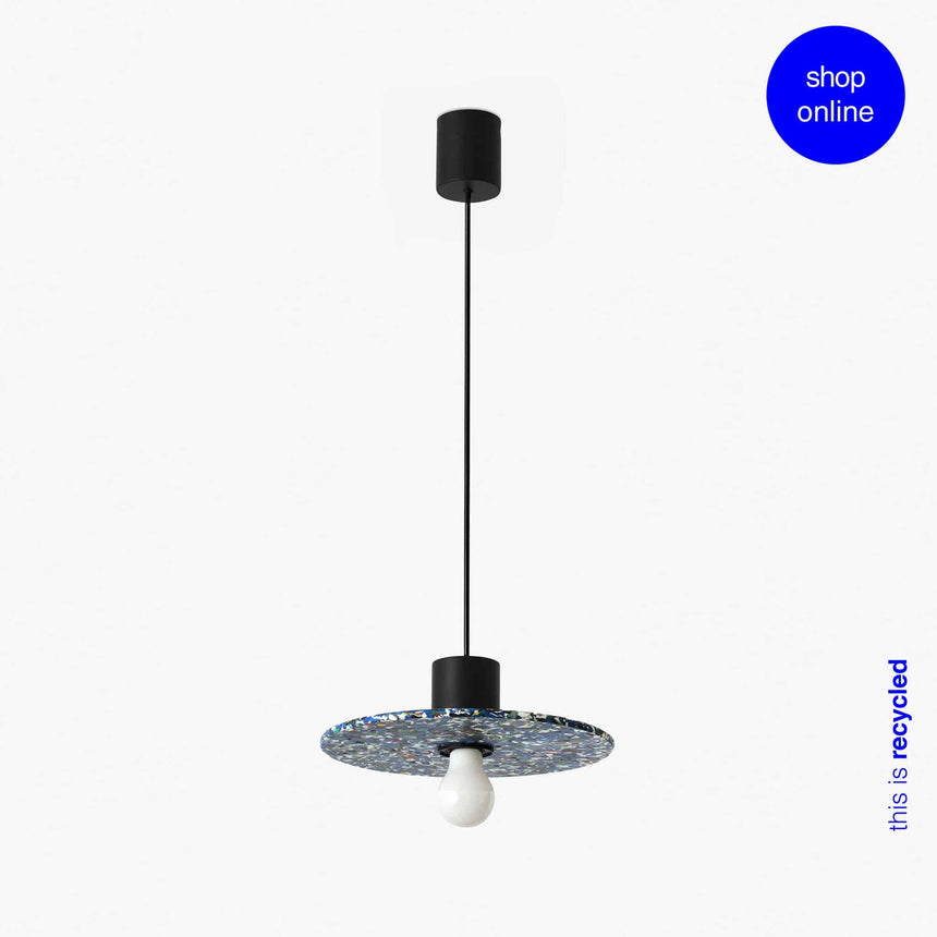 Faro CONFETTI 300 hanging lamp recycled shavings ø30cm 68600-52