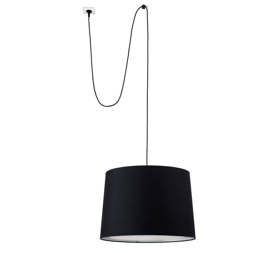 Faro CONGA Black pendant lamp with plug 68604-56