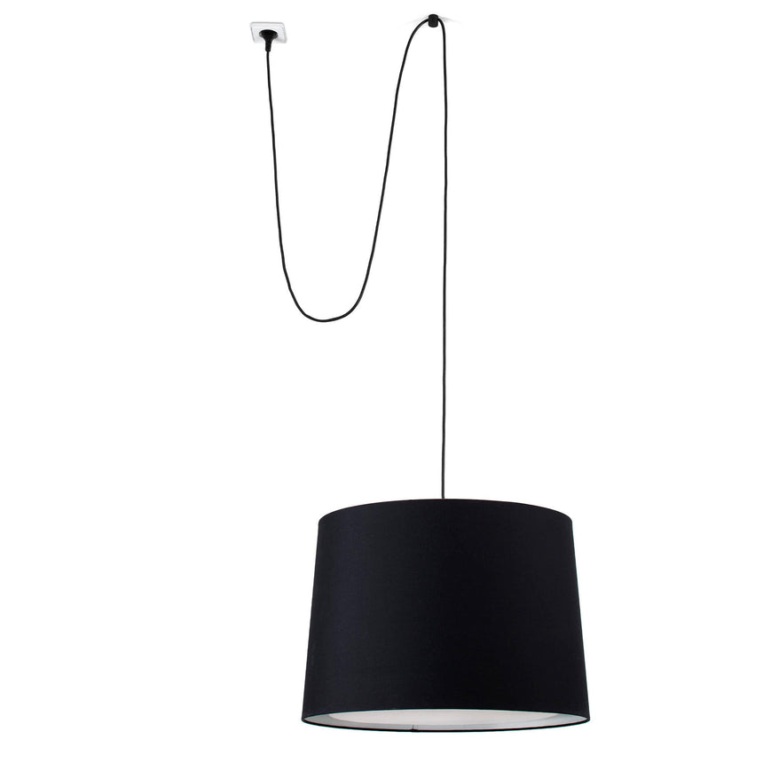 Lámpara de techo colgante Faro Conga grande E27 Ø50cm para dormitorio y salón negro — ref. 68604-56 (1)