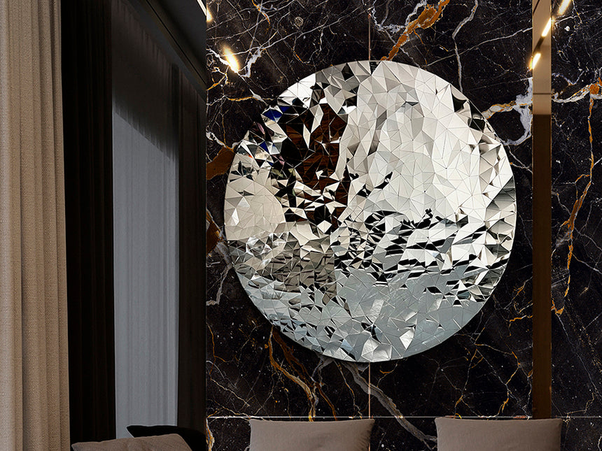 Schuller Polyedric Bajorrelieve pared acero cromado 687713