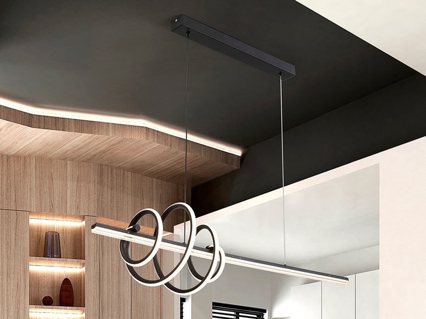 Schuller Tornado Lámpara de techo colgante negra 693073