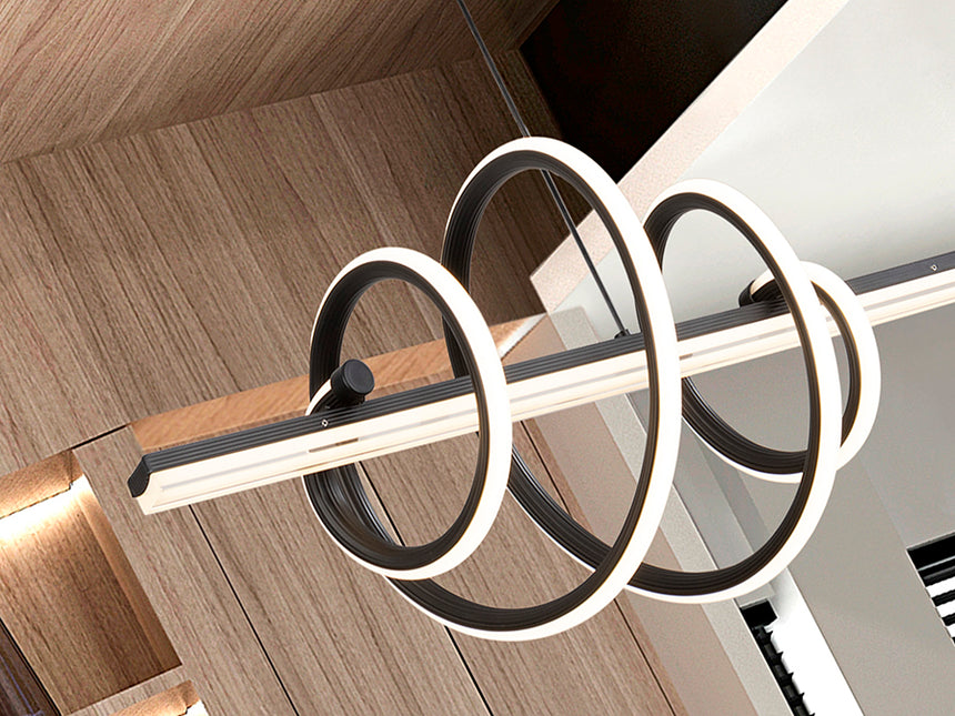 Schuller Tornado Lámpara de techo colgante negra 693073