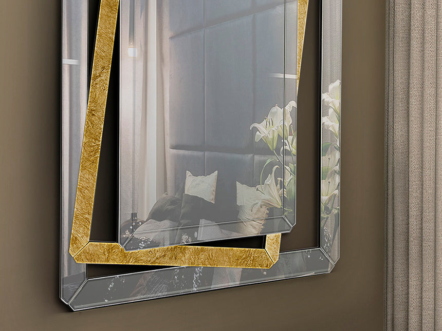 Espejo Schuller Nora pan de oro y negro 100x180cm 693646