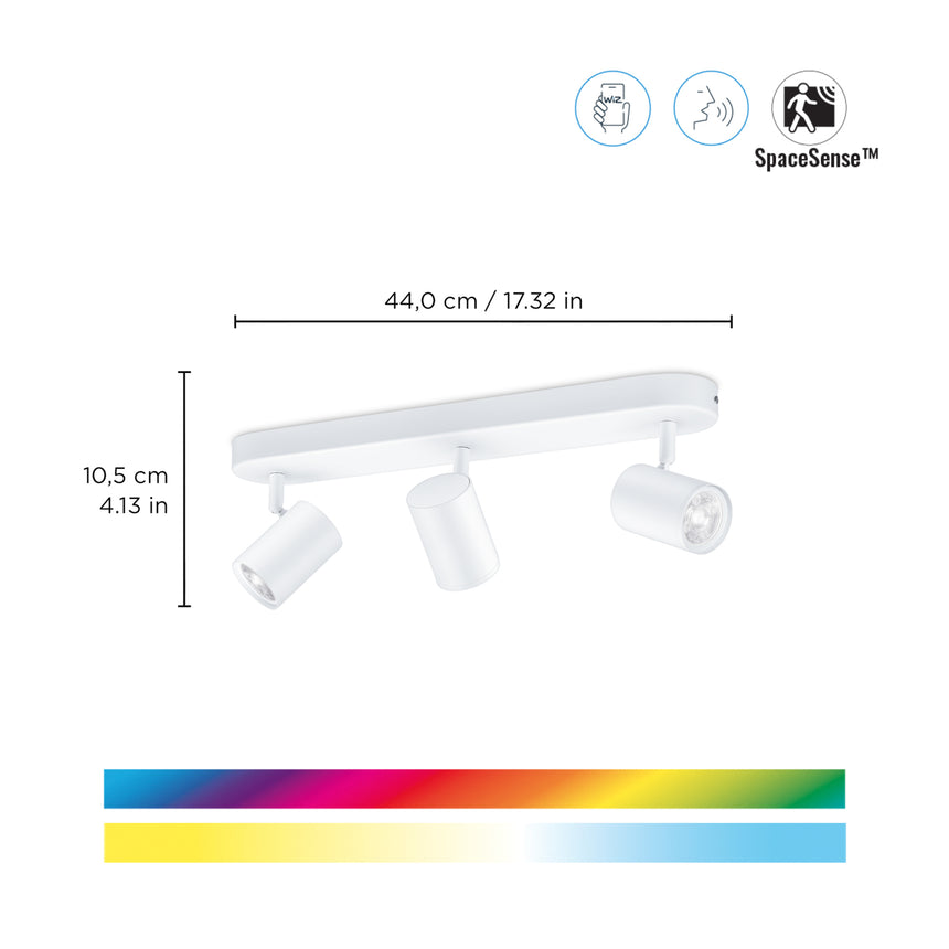 WiZ White and Color Ambiance Foco Imageo 5W 345lm 55191600 - vista alternativa | Philips