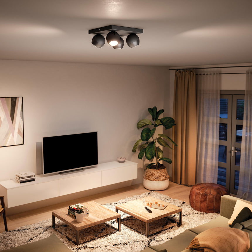 Philips Hue Foco Buckram negro White Ambiance 5W 350lm 33916300 - imagen 4