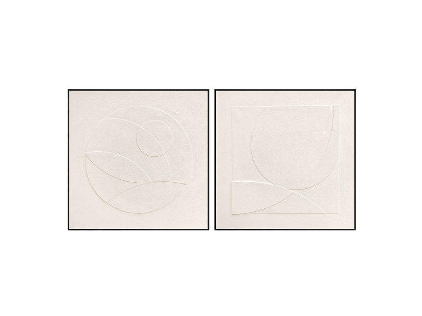 Bajorrelieve Schuller Albos pintura acrílica y negro 100x100cm ambiente