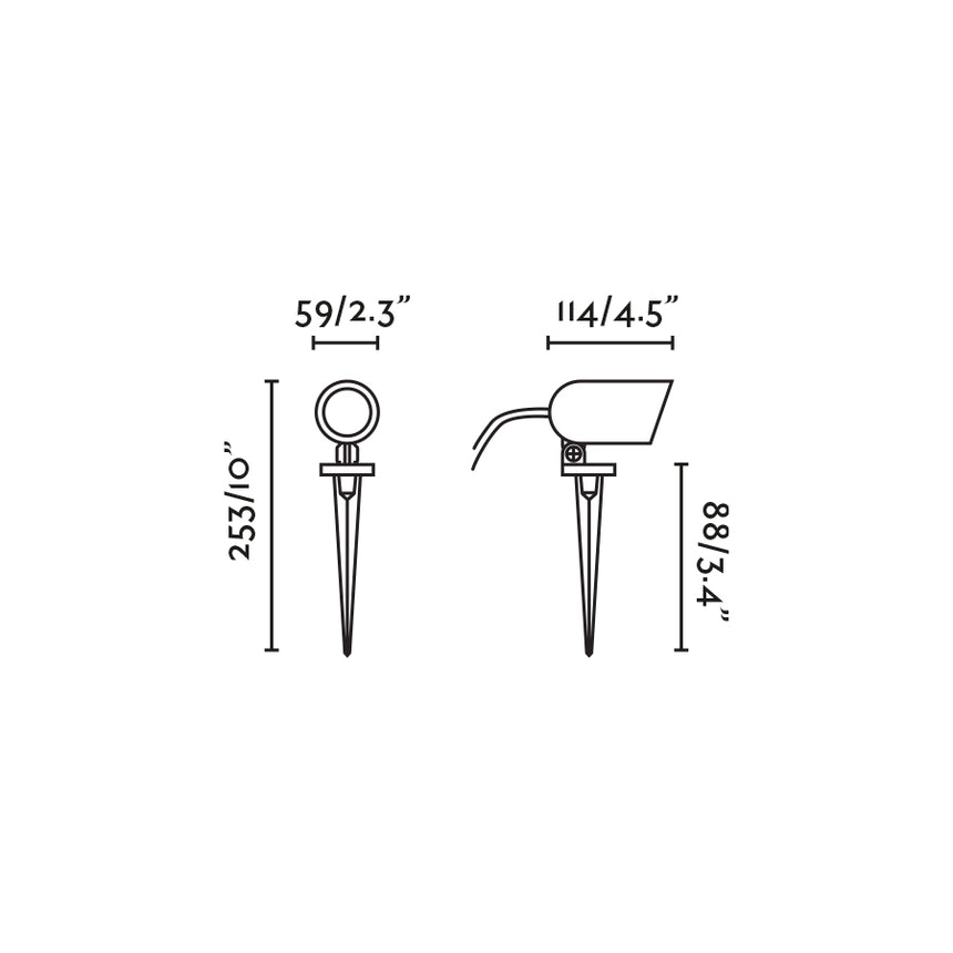 Estaca/Pincho de exterior Faro Luca 25cm GU10 LED negro IP65 70298