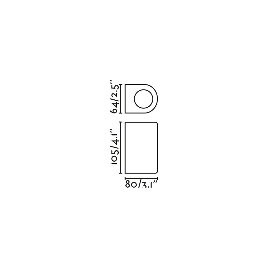 Aplique de exterior Faro Estela 10cm GU10 LED marrón oxido IP65 70324 - vista alternativa