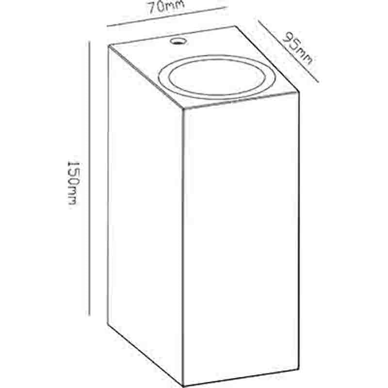 Mantra Kandanchu Aplique exterior IP54 negro 7038