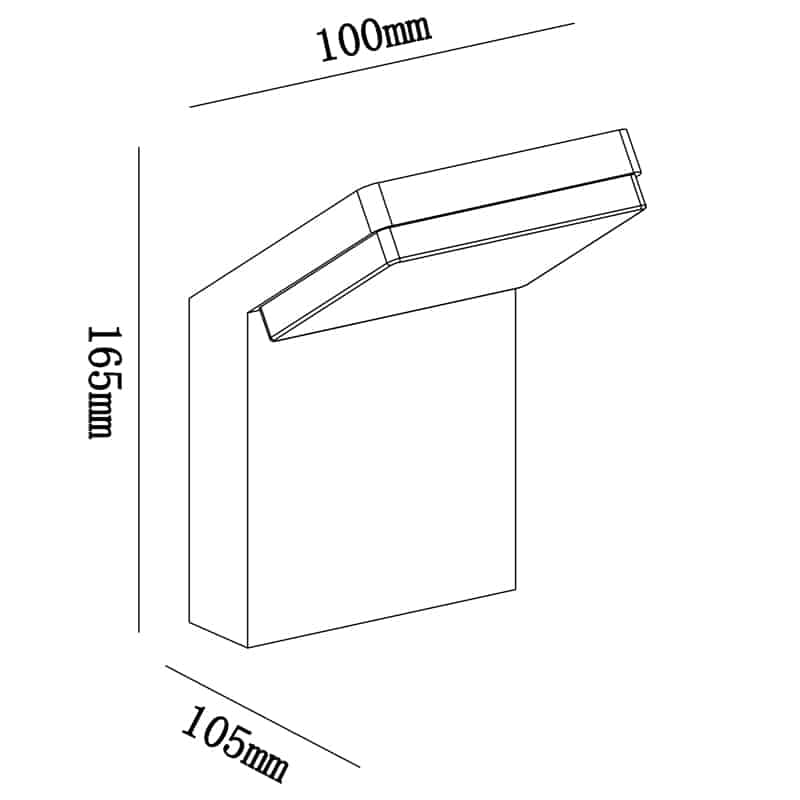 Mantra Alpine Aplique exterior LED IP65 gris oscuro 7045