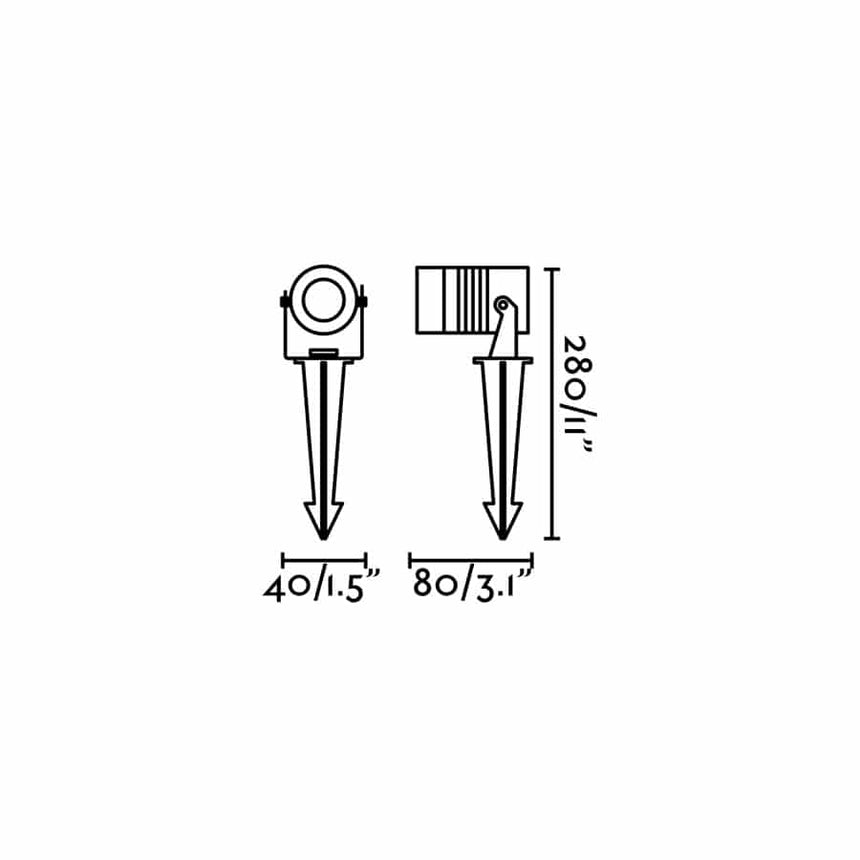 Faro Balder Proyector/Estaca Negro Led 3W 3000K