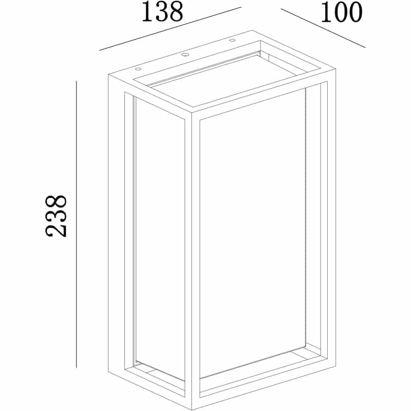Plano de medidas - Mantra Chamonix Lámpara de pared aplique LED blanco 7063