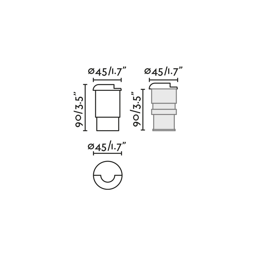 Faro KANE 1 Nickel recessed lamp 2700K 70660W