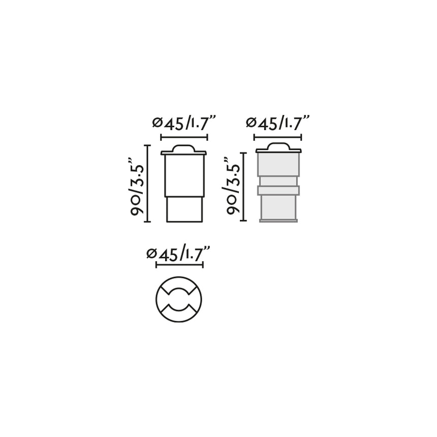 Faro KANE 2 Nickel recessed lamp 2700K 70661W