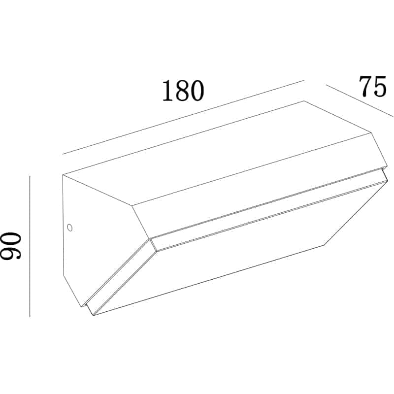 Plano de medidas - Mantra Solden Lámpara de pared aplique LED blanco 7071