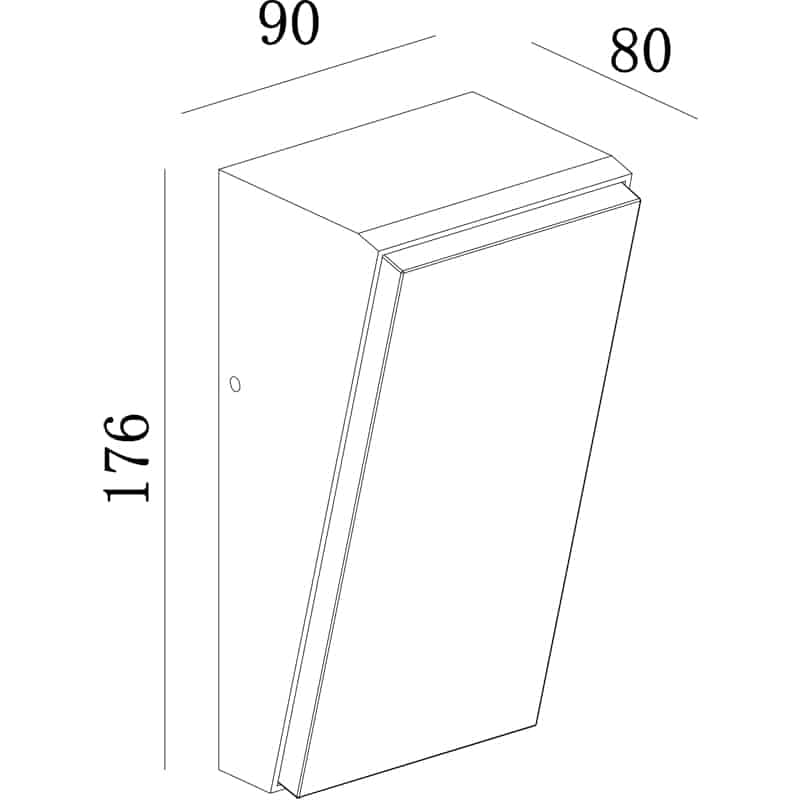 Plano de medidas - Mantra Solden Lámpara de pared aplique LED blanco 7073