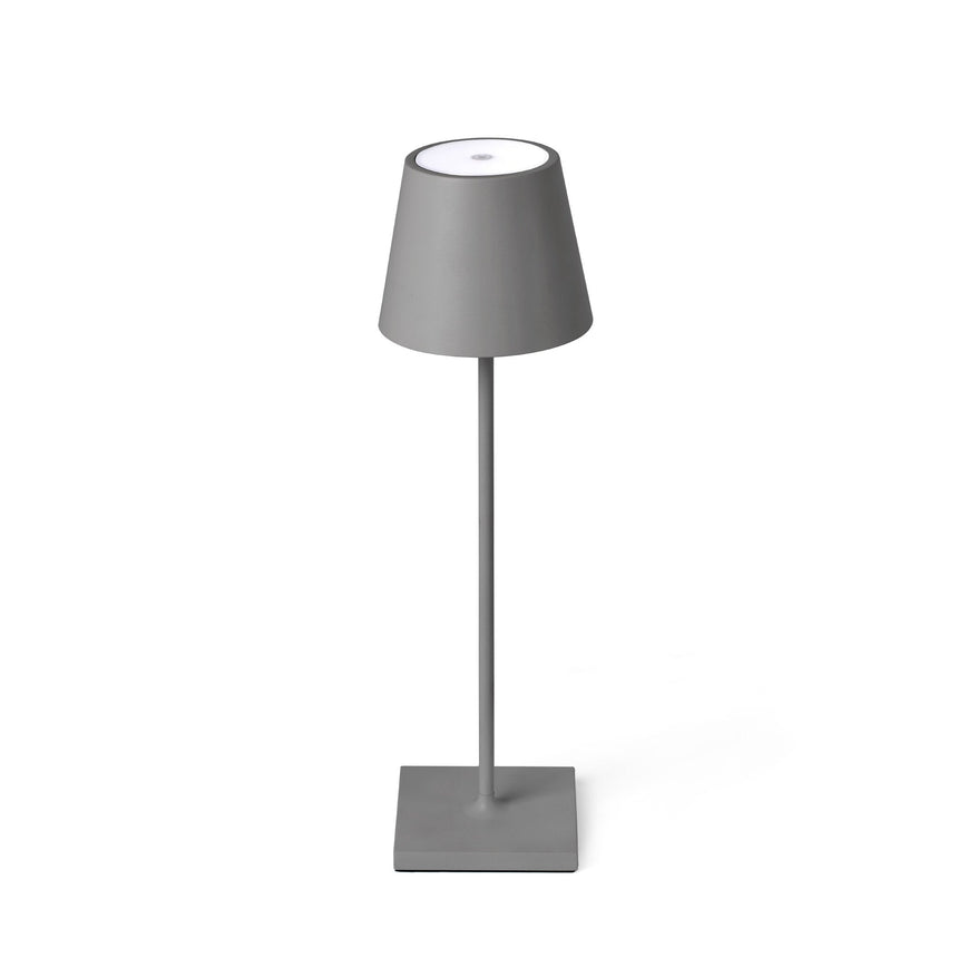 Lámpara de mesa de exterior portátil Faro Toc 38cm LED 3000K IP54 opal gris mate — ref. 70777 (1)