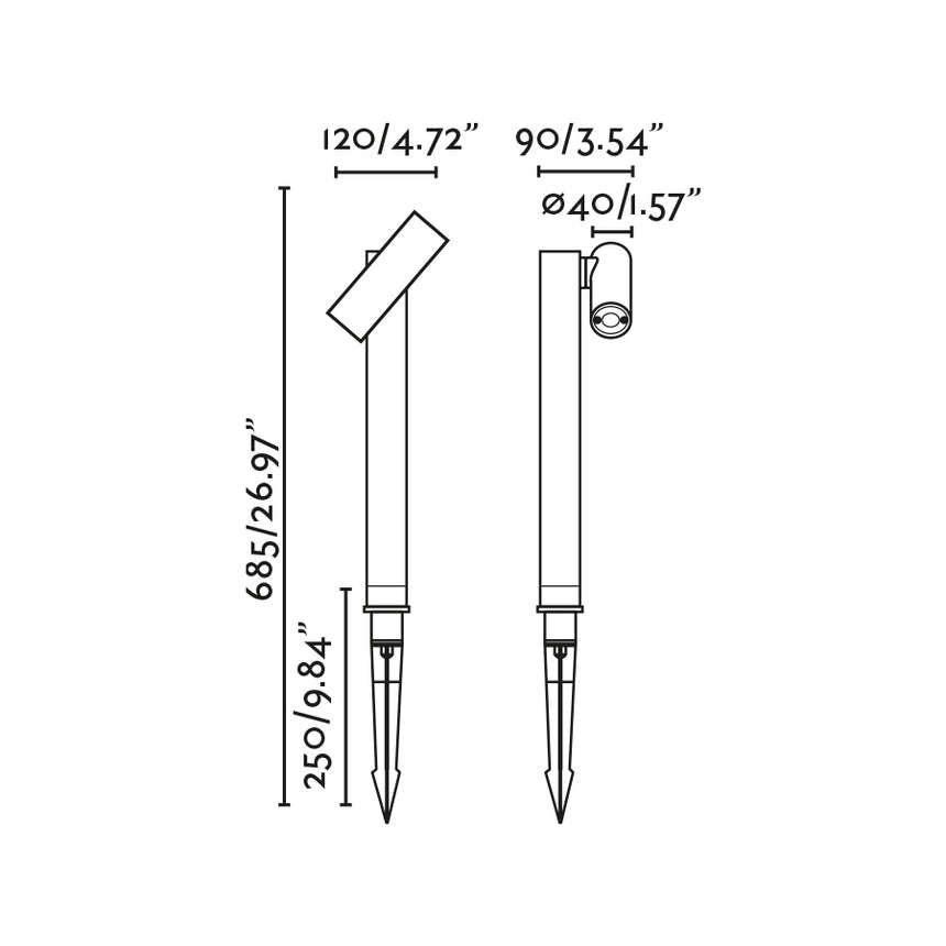 Faro SPY 435 Lámpara estaca gris oscuro 70788