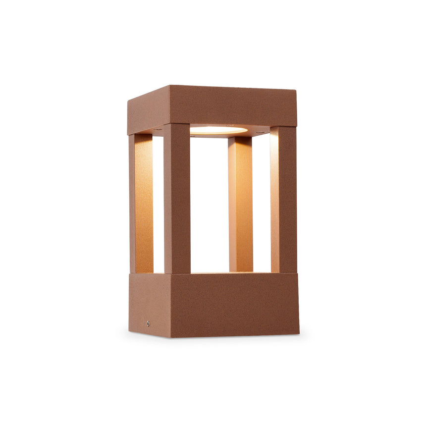 Baliza de exterior sobremuro Faro Agra 20cm LED marrón 2700K IP55 70841