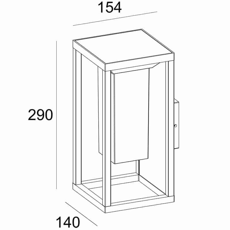 Mantra Meribel Aplique exterior solar LED IP54 negro 7086