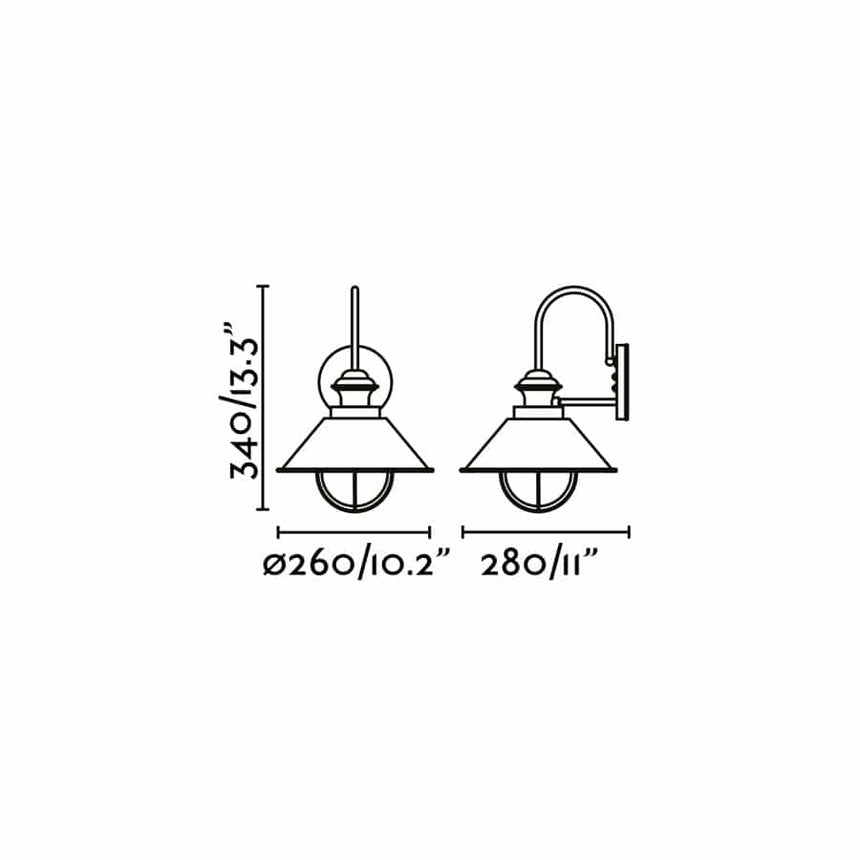 Faro Nautica 71128 Nautica-p Aplique 20cm marrón oxido 1 luz