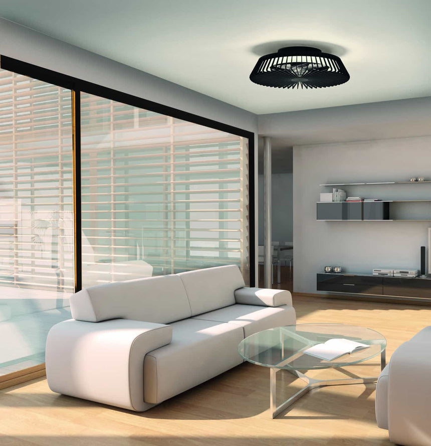 Mantra Himalaya Plafón LED Ventilador de techo negro 7121 - en ambiente