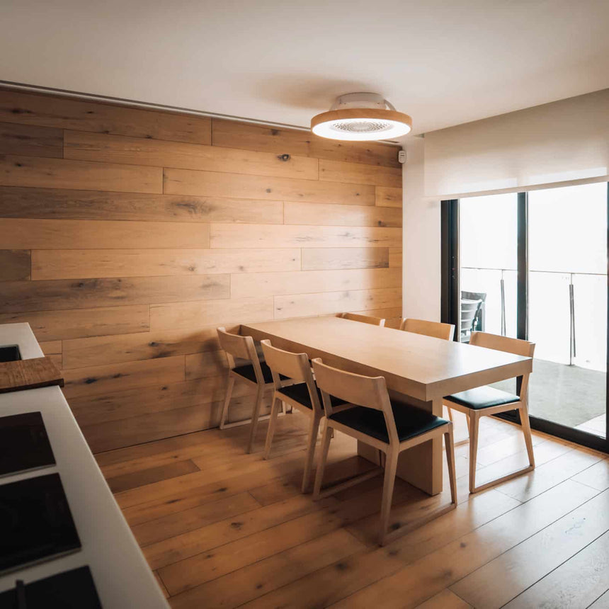 Mantra Tibet Plafón LED Ventilador madera, beige, marrón 7126