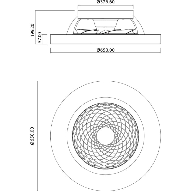 Mantra Tibet Plafón LED Ventilador madera, beige, marrón 7126