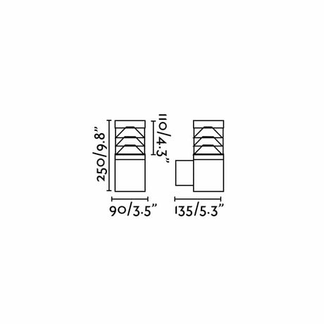 Faro Plim 3 Aplique Gris Oscuro Led 10W 3000K