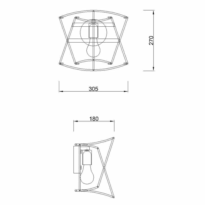 Mantra Polinesia Wall Lamp E27 1 Light IP44 brown 7133