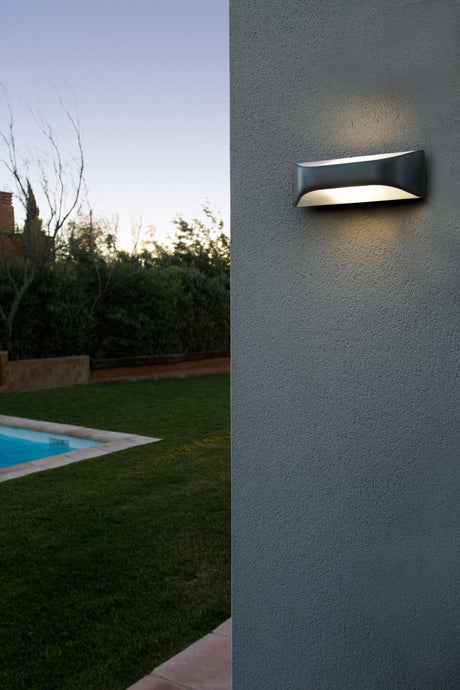 Faro View Aplique Gris Oscuro E27 15W