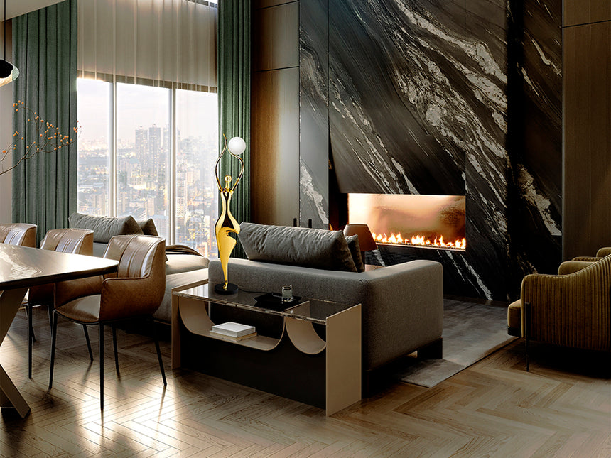 Lámpara de pie escultura bolas Schuller El Árbol 1 luz oro brillo y negro 3000K 84cm 715638 - imagen 3